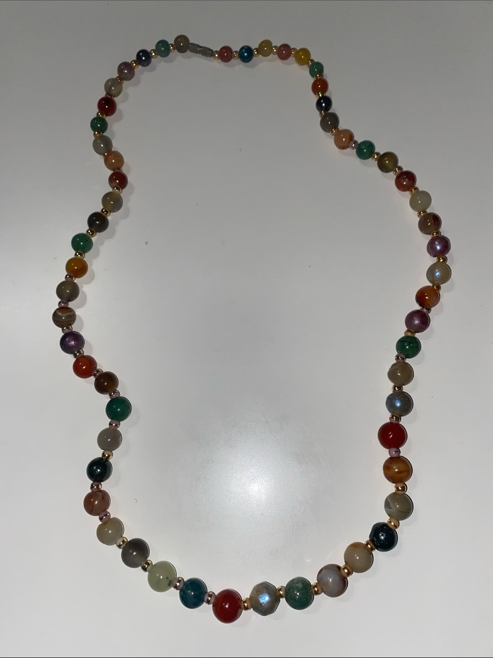 Multi-Color Stone Beaded Necklace